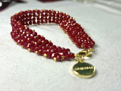 Pulsera Cristales Rojos1
