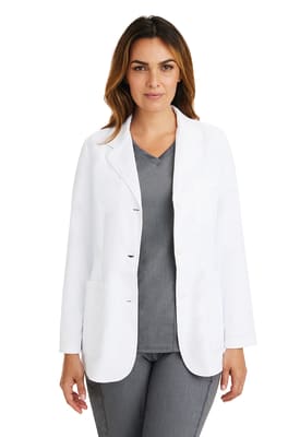 HH WHITE COAT 5160 LABCOAT WOMAN blan