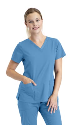 BARCO ESSENTIALS BE001 TOP WOMAN azul cielo