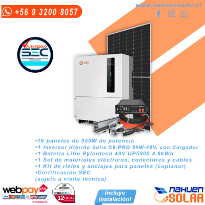 KIT HÍBRIDO 8 KW SOLÍS