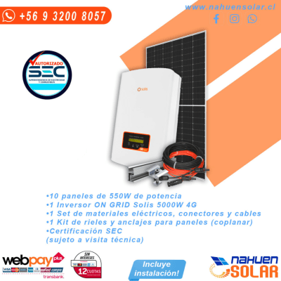 KIT ON GRID SOLIS 5[kW]