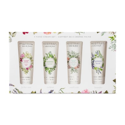 Cremas de Mano Set de 4 Mistral 30 ml, Classic Collection (LAV, VERB, S.SEAS, L.ROS) Cremas de Mano Set de 4 Mistral 30 ml, Classic Collection (LAV, VERB, S.SEAS, L.ROS)