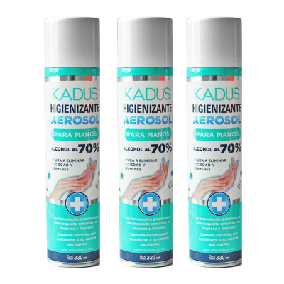 Pack Higienizante Aerosol Manos y Superficies Kadus x3 Pack Higienizante Aerosol Manos y Superficies Kadus x3