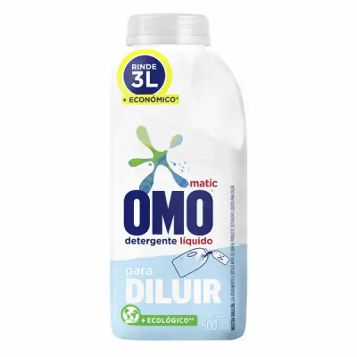 Pack Detergente Líquido Omo para diluir 500 cc + botella vacía 3 lt Pack Detergente Líquido Omo para diluir 500 cc + botella vacía 3 lt