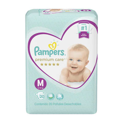 Pañal Pampers Premium Care Talla M 20 unidades Pañal Pampers Premium Care Talla M 20 unidades