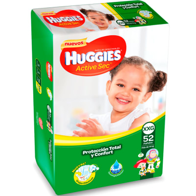 Pañal Huggies VERDES XXG 52 Active Sec Pañal Huggies VERDES XXG 52 Active Sec