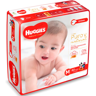 Pañal Huggies ROJOS M 82 Natural Care Pañal Huggies ROJOS M 82 Natural Care