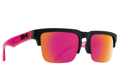SPY SUN Helm 5050 Soft Matte Black Translucent Pink- HD Plus Gray Green with Pink Spectra Mirror SPY SUN Helm 5050 Soft Matte Black Translucent Pink- HD Plus Gray Green with Pink Spectra Mirror