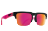 SPY SUN Helm 5050 Soft Matte Black Translucent Pink- HD Plus Gray Green with Pink Spectra Mirror1