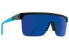 SPY SUN Flynn 5050 Soft Matte Black Translucent Blue - HD Plus Gray Green with Dark Blue Spectra Mi1