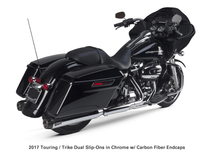 Harley Davidson Touring (2017-23) Chrome w/ Carbon Endcap2