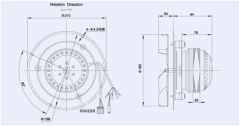 Ventilador para horno convector 180 mm.