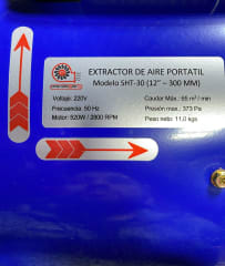 EXTRACTOR TUBULAR PORTATIL 300 MM. 220 V.
