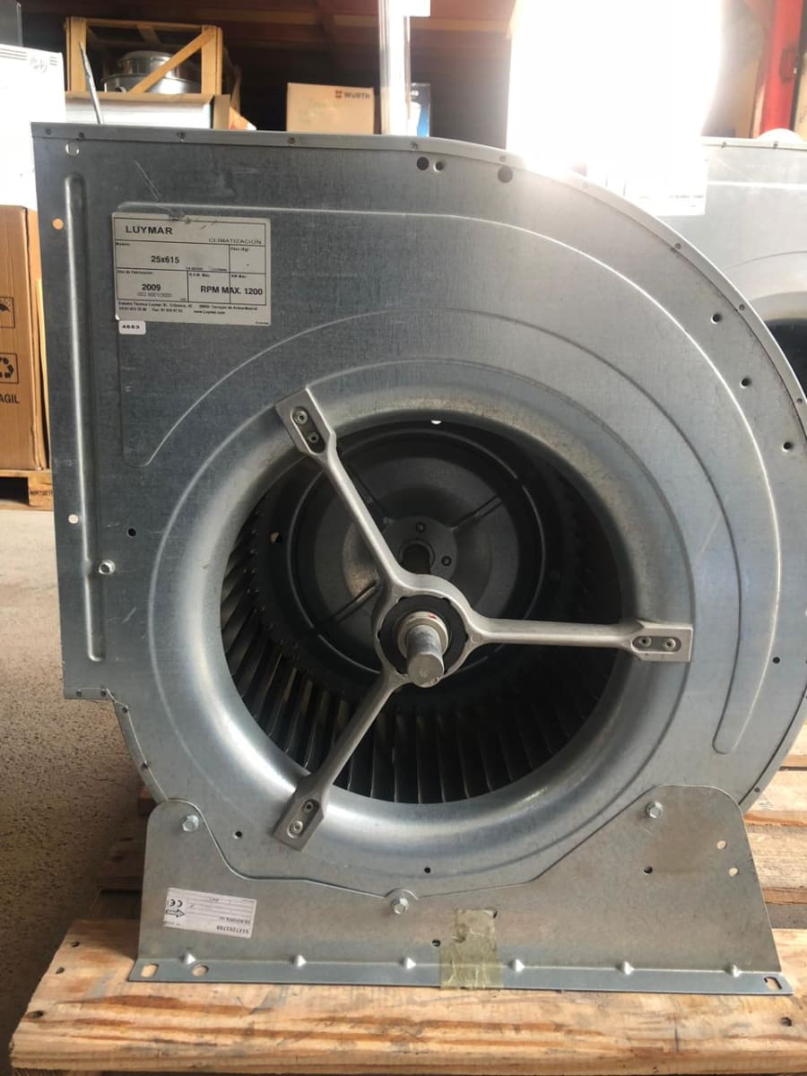 EXTRACTOR CENTRÍFUGO LUYMAR 25X615 DA 15/15 SIN MOTOR | Extractores de aire