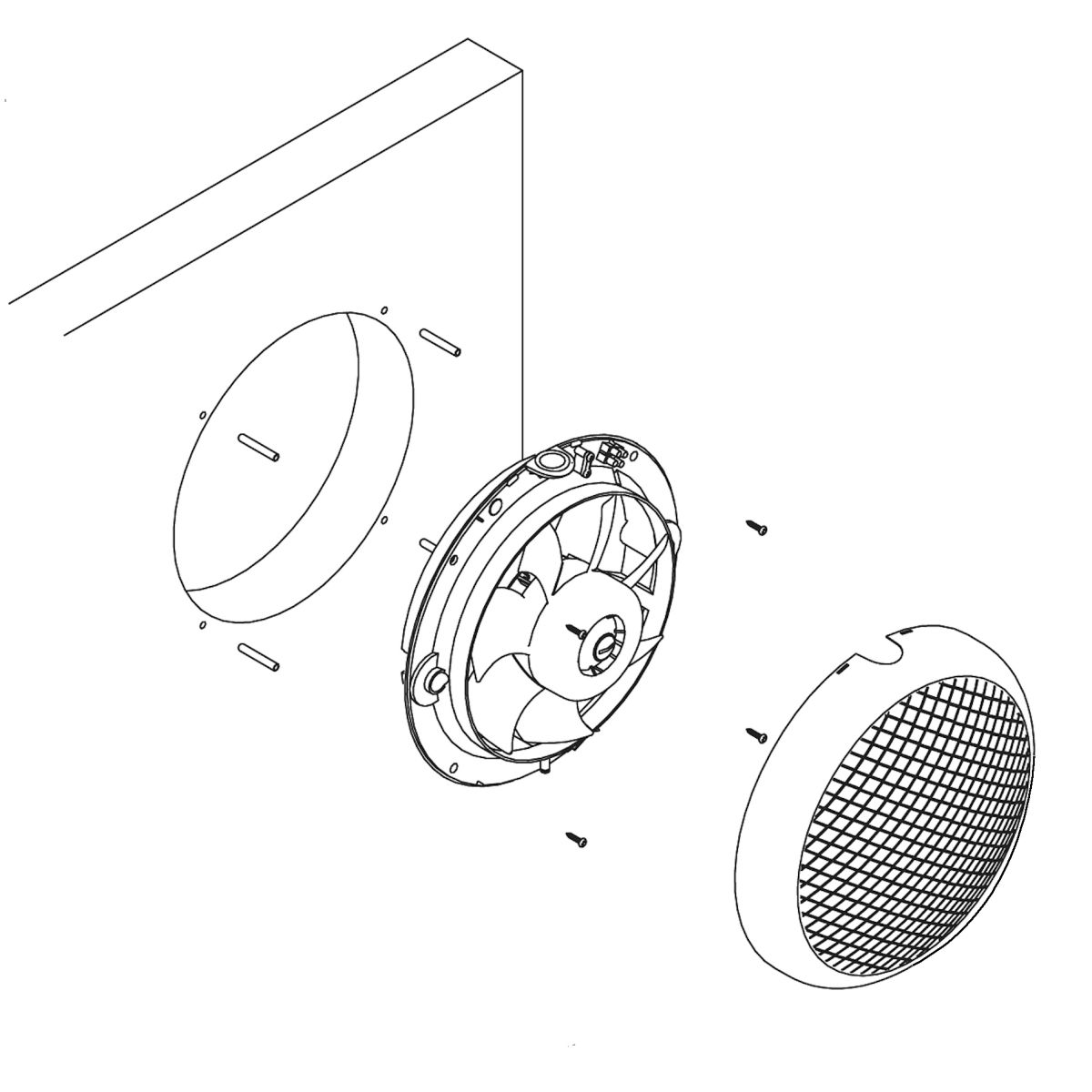 EXTRACTOR HELICOIDAL PARA CRISTAL O PARED HCM-180 N | Extractores de aire