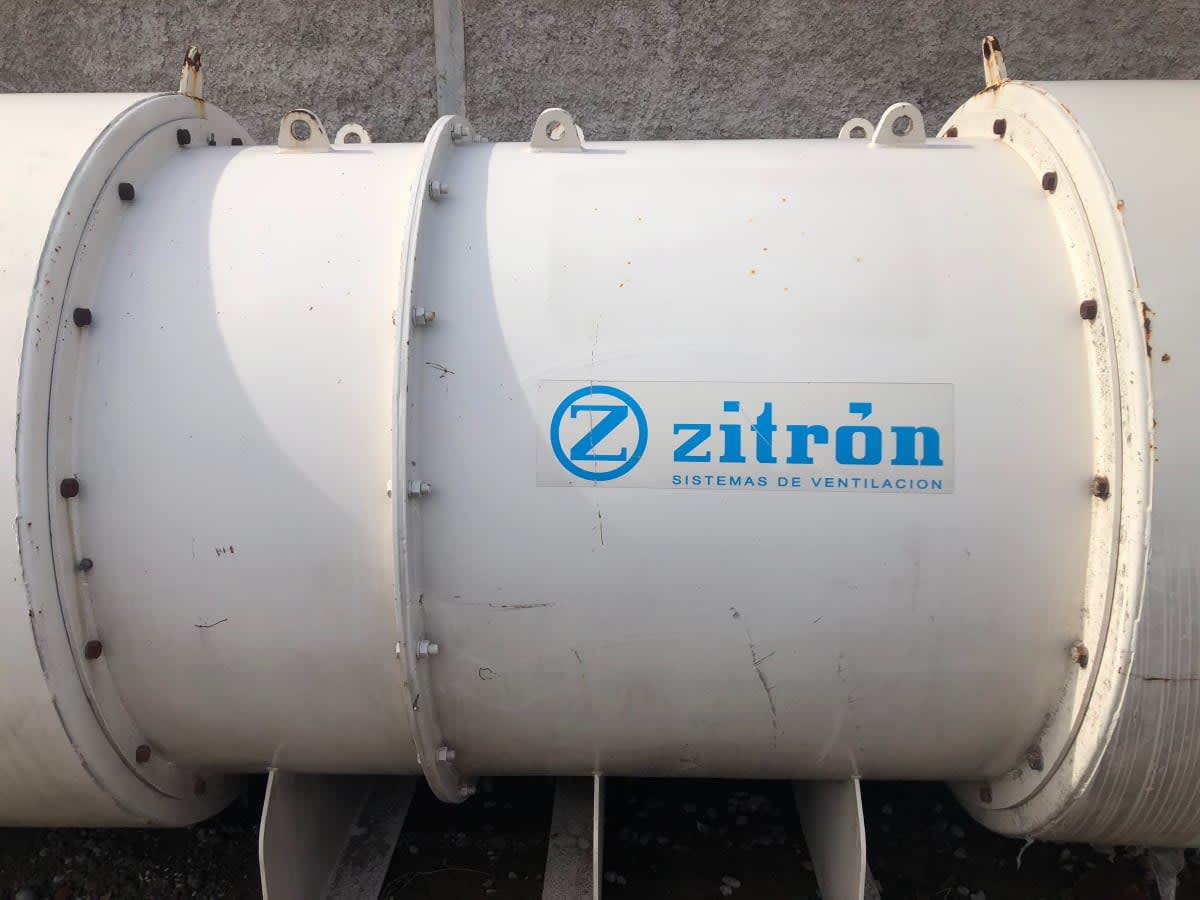 VENTILADOR DE TÚNEL JET FAN ZITRON 1250 MM 75 KW Extractores de aire