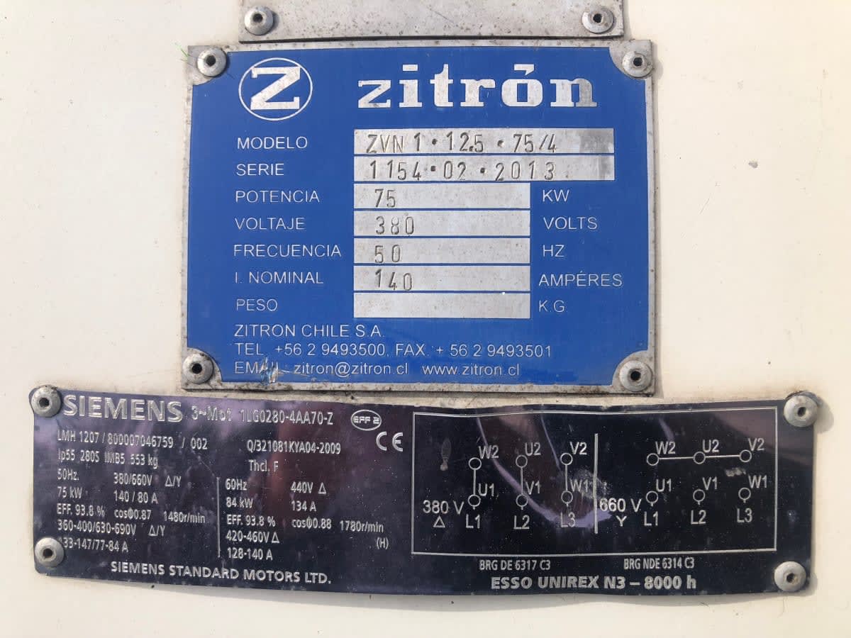 VENTILADOR DE TÚNEL JET FAN ZITRON 1250 MM 75 KW Extractores de aire