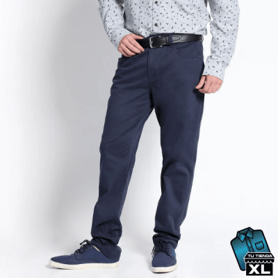 PANTALON 5 BOLSILLOS SPANDEX AZUL MARINO2