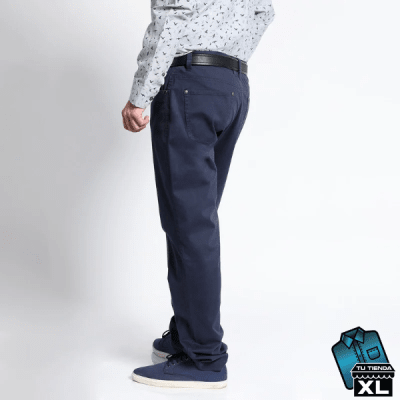 PANTALON 5 BOLSILLOS SPANDEX AZUL MARINO