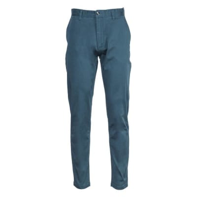 PANTALON GABARDINA ELASTICADO VERDE PETROLEO