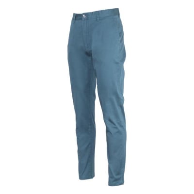 PANTALON GABARDINA ELASTICADO VERDE PETROLEO