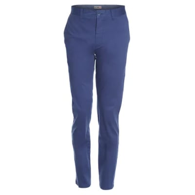 PANTALON FRENTE PLANO ELASTICADO AZUL PIEDRA