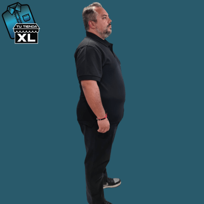 POLERA PIQUE NEGRA
