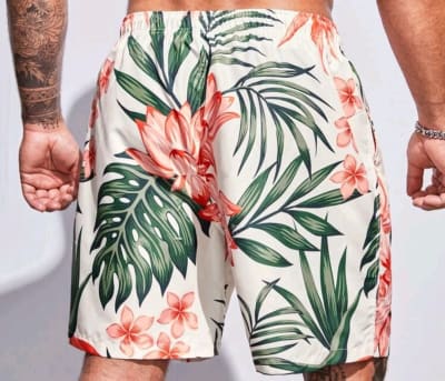 TRAJE DE BAÑO BLANCO HOJAS
