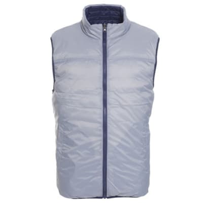 PARKA SIN MANGA REVERSIBLE AZUL - GRIS