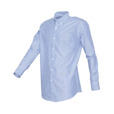 CAMISA FANTASIA PREMIUM 50 BLANCA LINEA AZUL LISTADA
