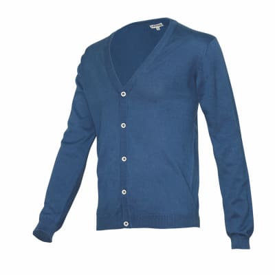 SWEATER CARDIGAN BOTONES AZUL 3XL