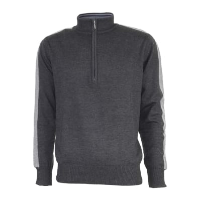 SWEATER MEDIO CIERRE GRIS