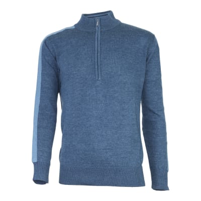 SWEATER MEDIO CIERRE AZUL