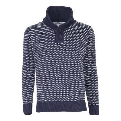 SWEATER CUELLO CRUZADO AZUL