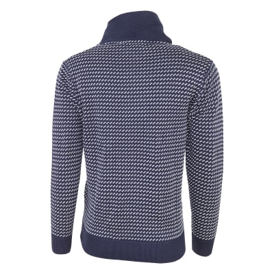 SWEATER CUELLO CRUZADO AZUL