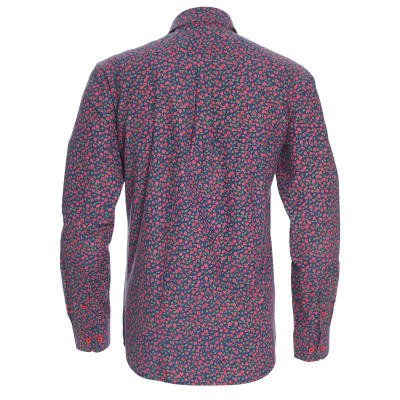 CAMISA ESTAMPADA SPORT DISEÑO FLOR ROJA