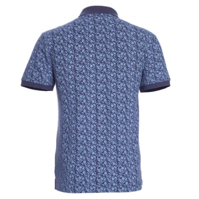 POLERA PIQUE ESTAMPADA AZUL DISEÑO
