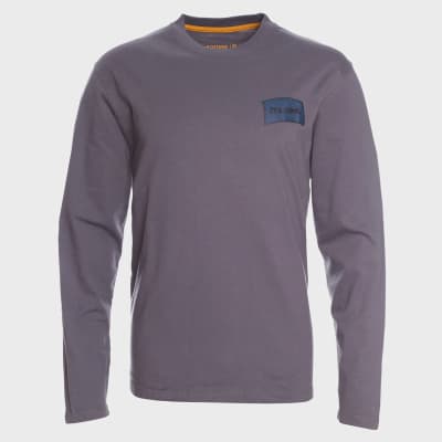 POLERA MANGA LARGA GRIS DISEÑO