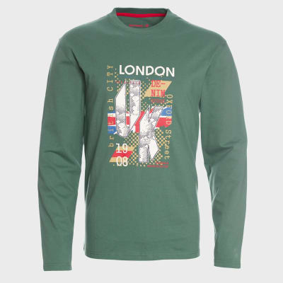 POLERA MANGA LARGA VERDE DISEÑO