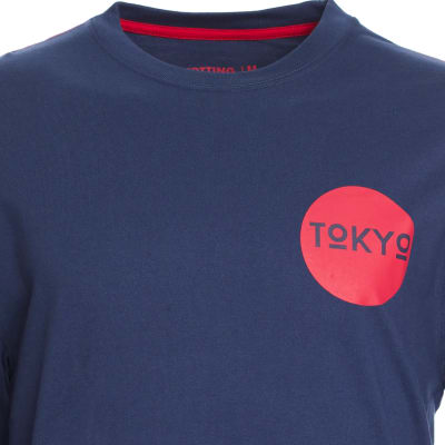 POLERA MANGA LARGA AZUL MARINO DISEÑO