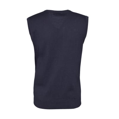 SWEATER CUELLO V SIN MANGA NEGRO