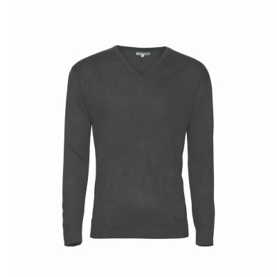 SWEATER CUELLO V MANGA LARGA GRIS OSCURO 3XL1