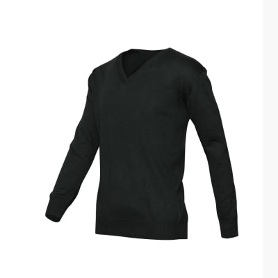 SWEATER CUELLO V MANGA LARGA NEGRO 3XL