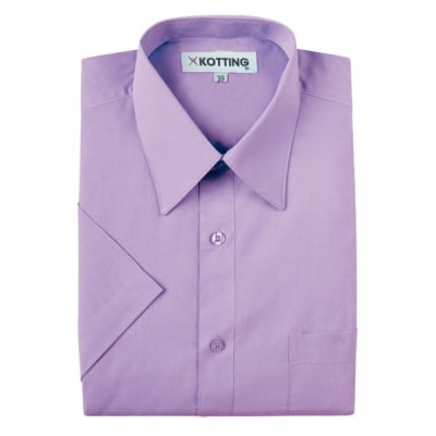 CAMISA LISA LILA MANGA CORTA