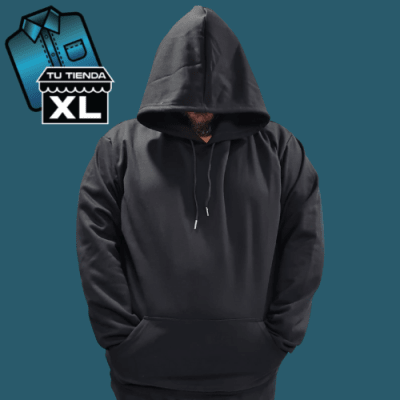 POLERON CANGURO NEGRO