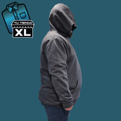 POLERON CANGURO GRIS