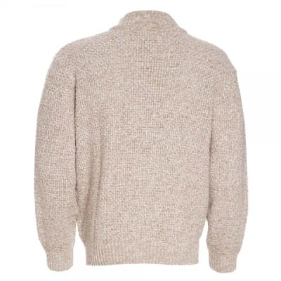 SWEATER FULL CIERRE TRENZADO BEIGE