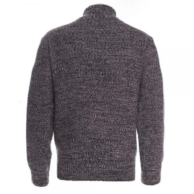 SWEATER FULL CIERRE TRENZADO GRIS