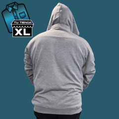 POLERON CANGURO GRIS CLARO