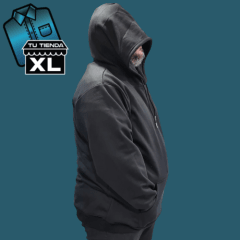 POLERON CANGURO NEGRO